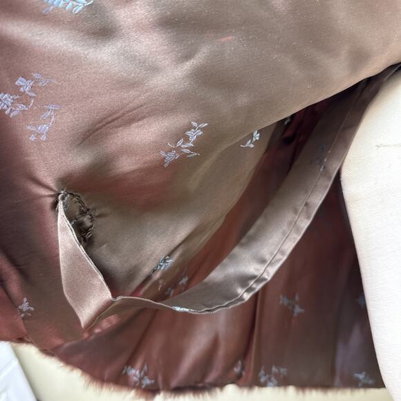 Vintage Mahogany Brown Mink Fur Stole Capelet Shawl 1950s Real Fur Wrap USA - Picture 4 of 5